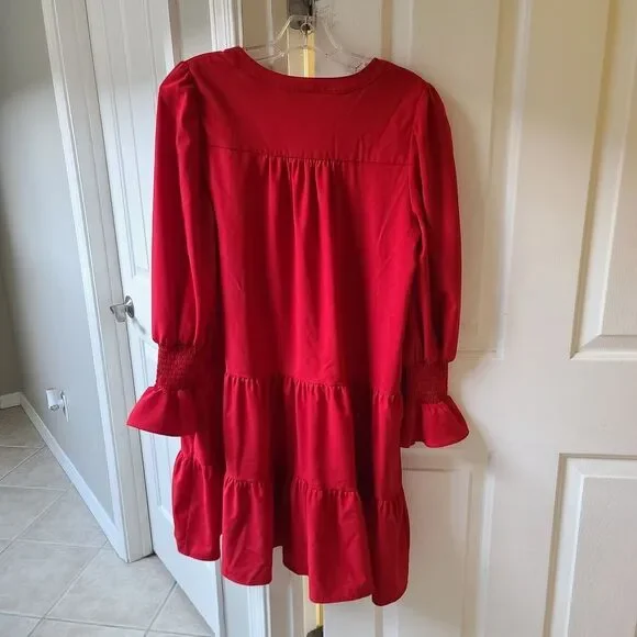 Pomander Place By Tuckernuck KENZO Vibrant Red Long Sleeve Dress